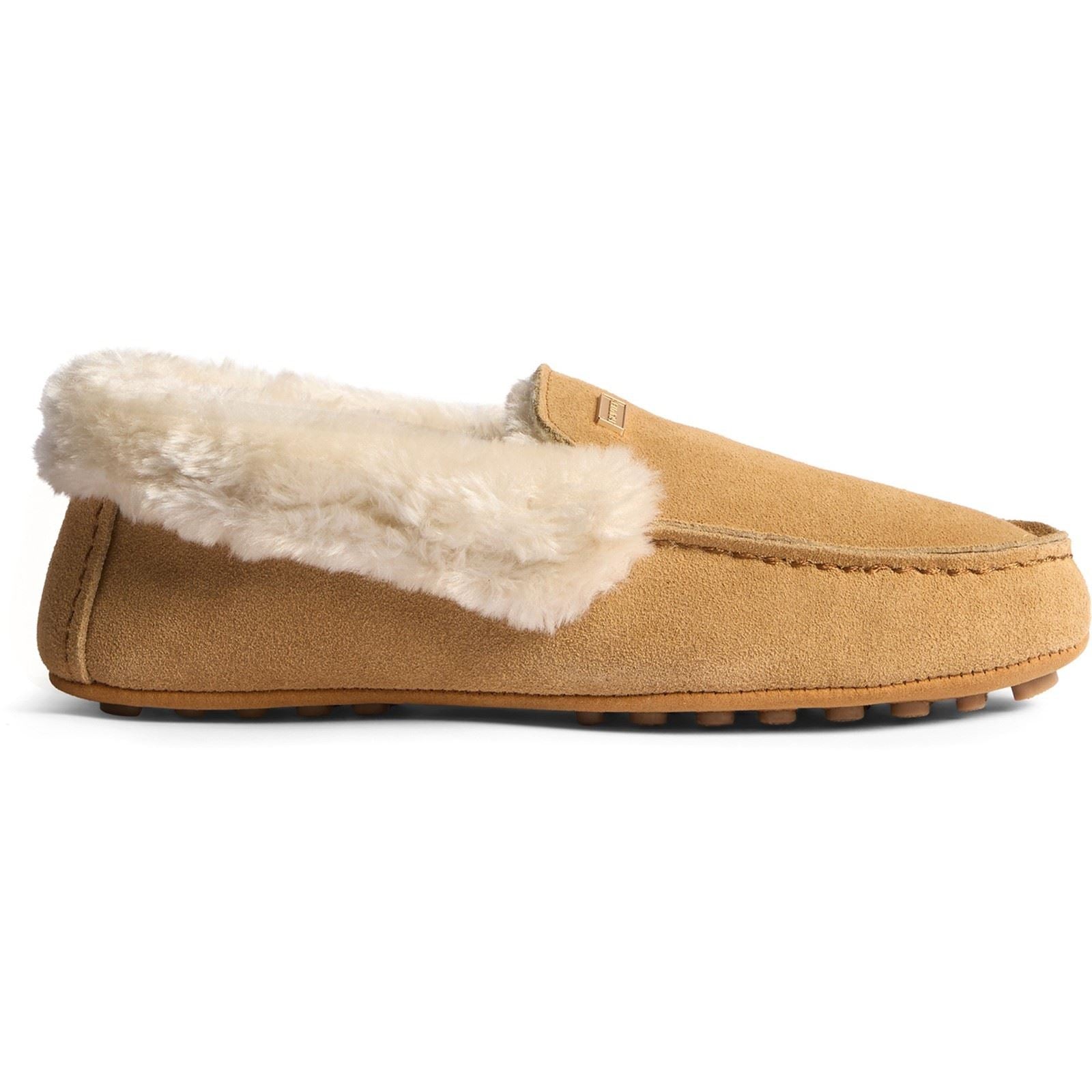 Hunter Womens Moccasin Slipper Sherpa Suede Women's Biscuit Slippers