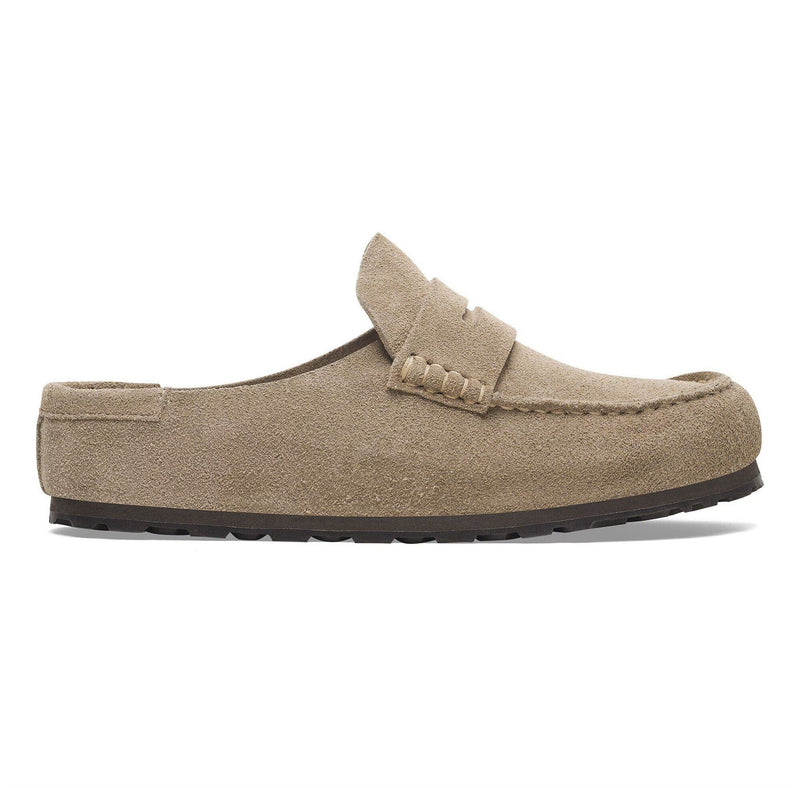 Birkenstock Naples Suede Taupe Regular Clogs