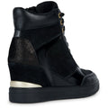 Geox D Maurica Leather Women's Black Sneakers