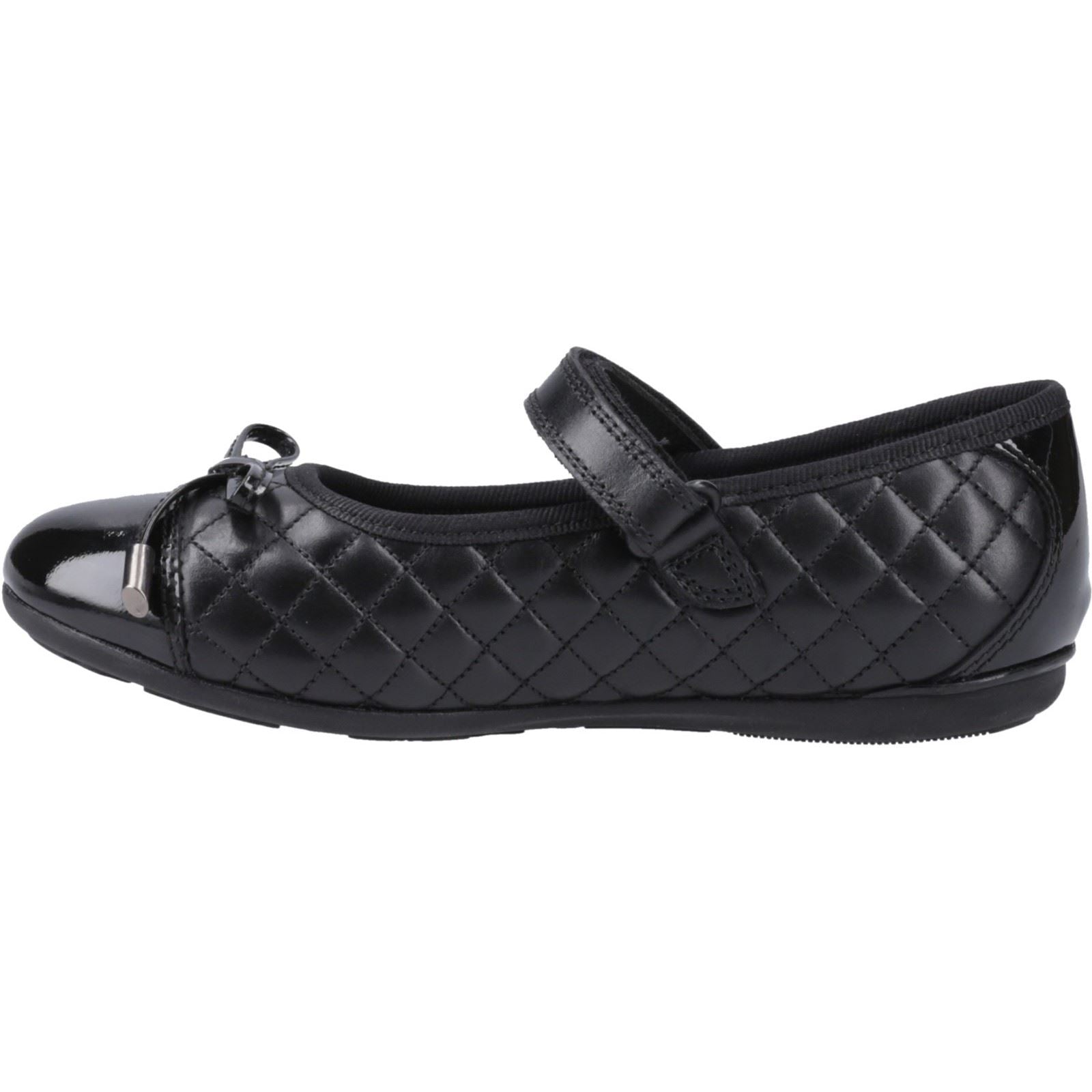 Hush Puppies Lottie Leather Girls's Black Ballet Flats