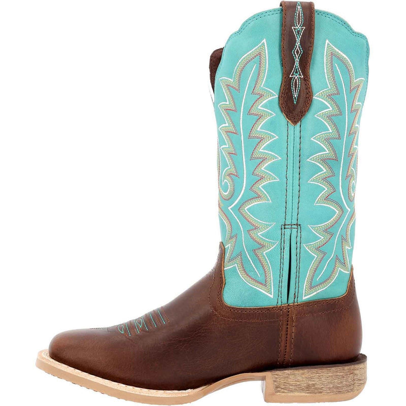 Durango Lady Rebel Pro Leather Women's Bay Brown/Arctic Blue Boots