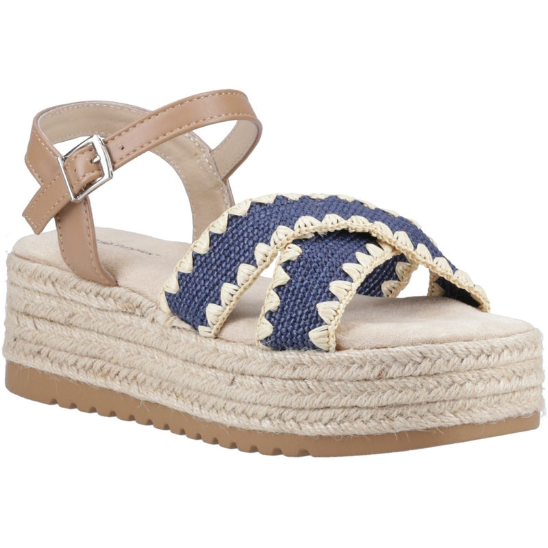 Hush Puppies Jemma Espadrille Synthetic Women's Navy Sandals