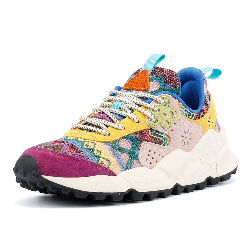 Flower Mountain Kotetsu Knit Women's Purple Aztec Sneakers