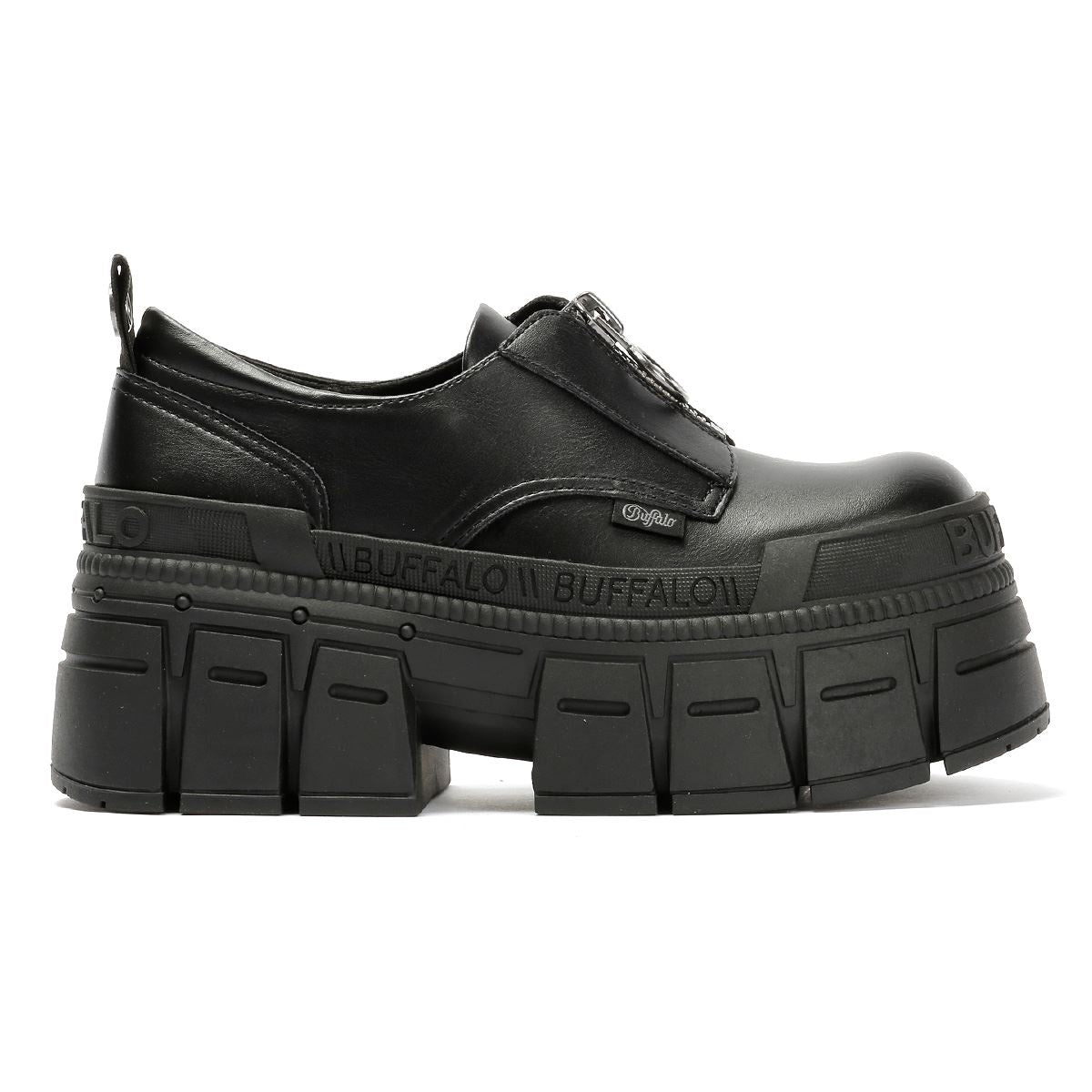 Buffalo Gospher Front Zip Lo Vegan Women's Black Shoes