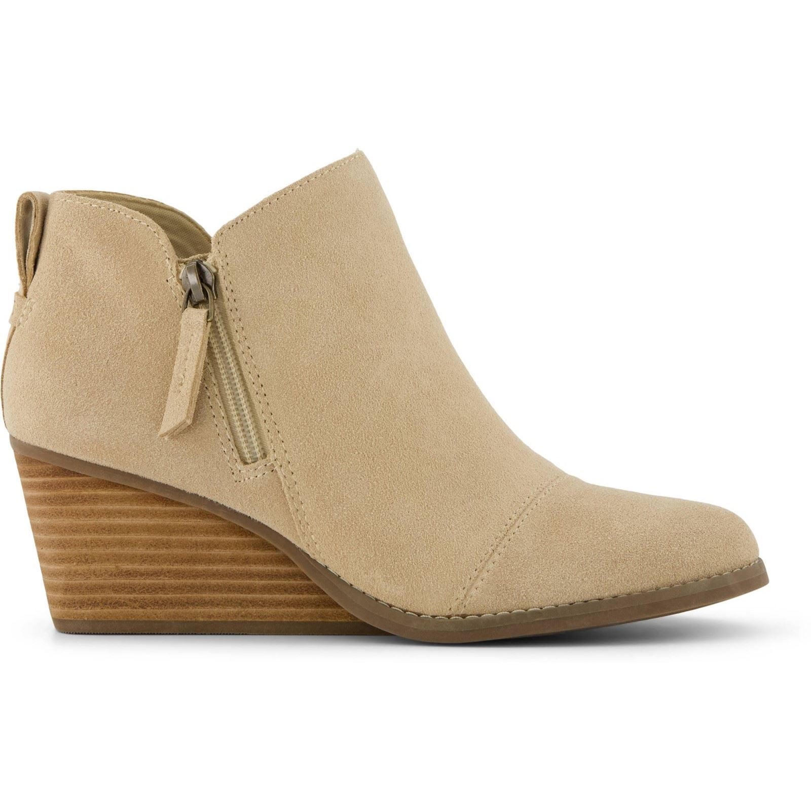TOMS Goldie Textile Women's Sand Heeled Ankle Boots