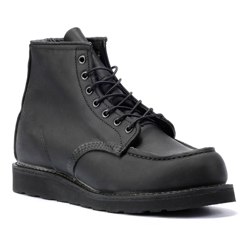 Red Wing 6 Inch Moc Classic Leather Men's Black Boots