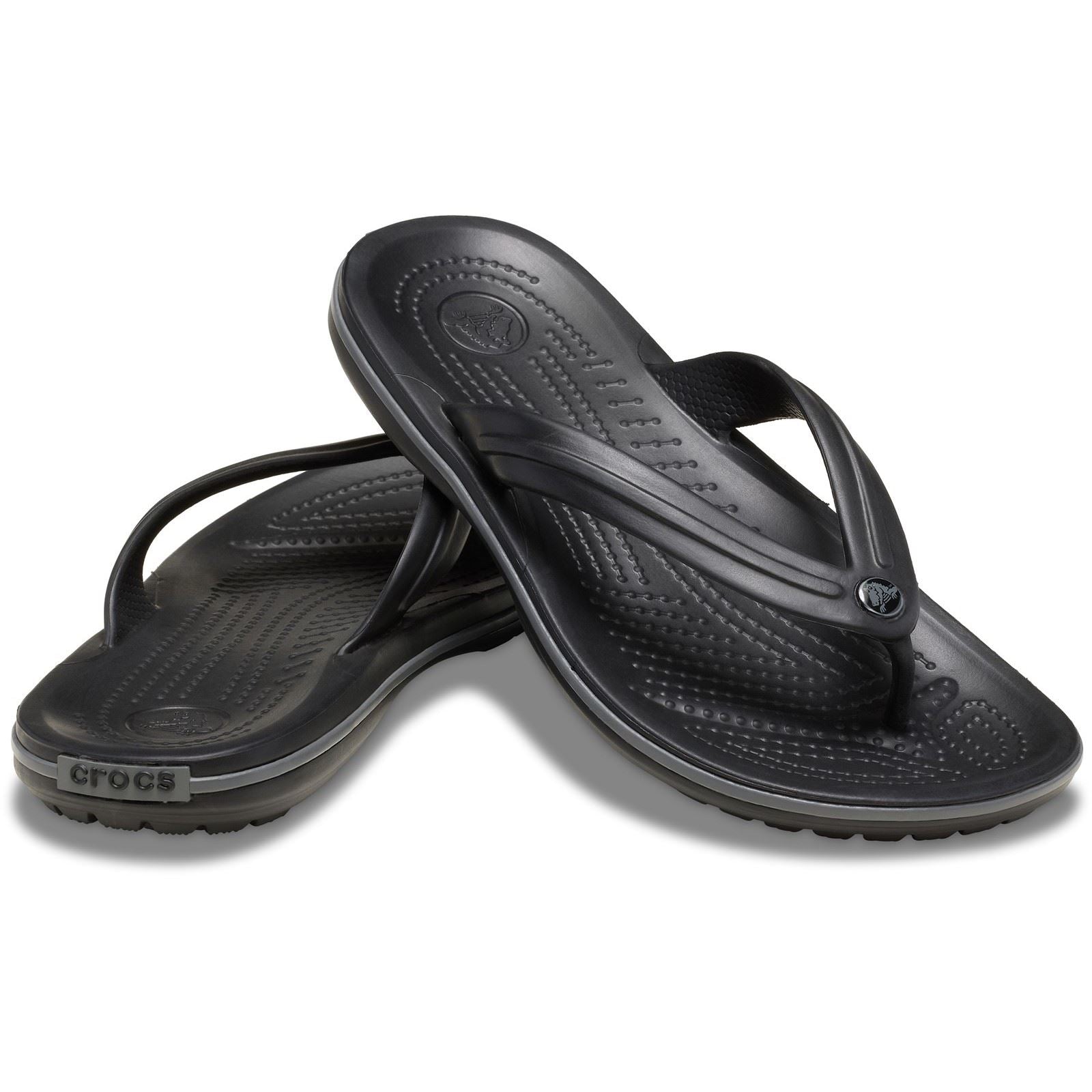 Crocs Crocband Rubber Black/Slate Grey Slides