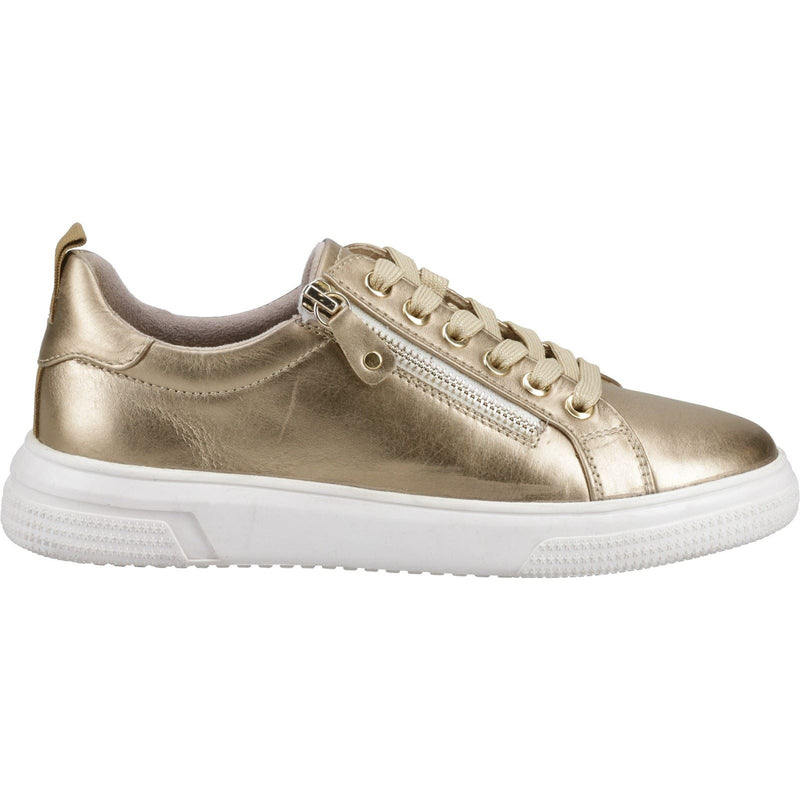 Hush Puppies Martha Leather Women's Gold Sneakers
