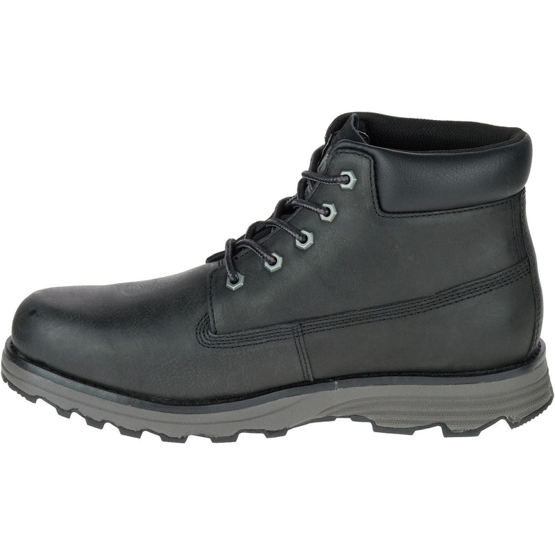 Caterpillar Founder Nubuck Leather Men's Black Ankle Boots