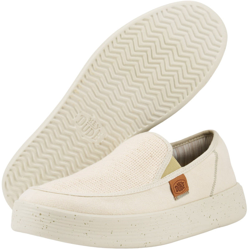 HEYDUDE Sunapee Coastline Cotton Blend Men's Bone Loafers