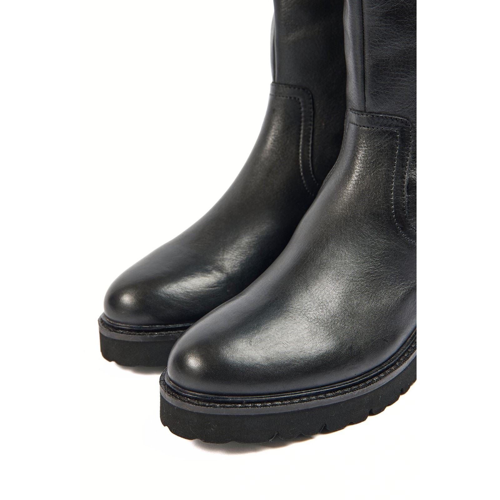 Pod Hannah Leather/Textile Women's Black Boots