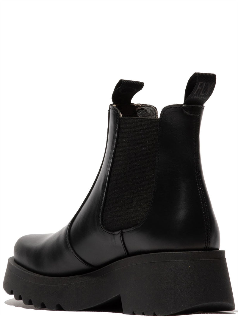 Fly London Medi Leather Women's Black Boots