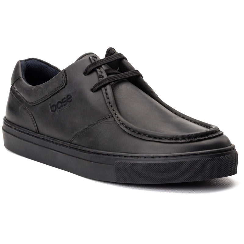 Base London Dalston Leather Men's Black Moccasins Shoes