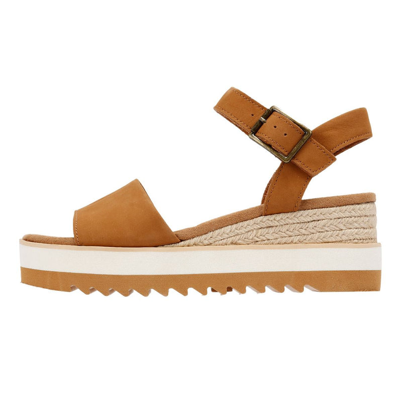 TOMS Diana Leather Women's Tan Wedges