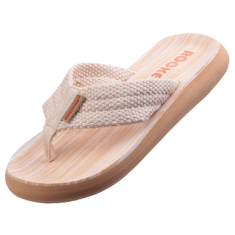Rocket Dog Sunset Webbing Women's Double Cream Flip Flops