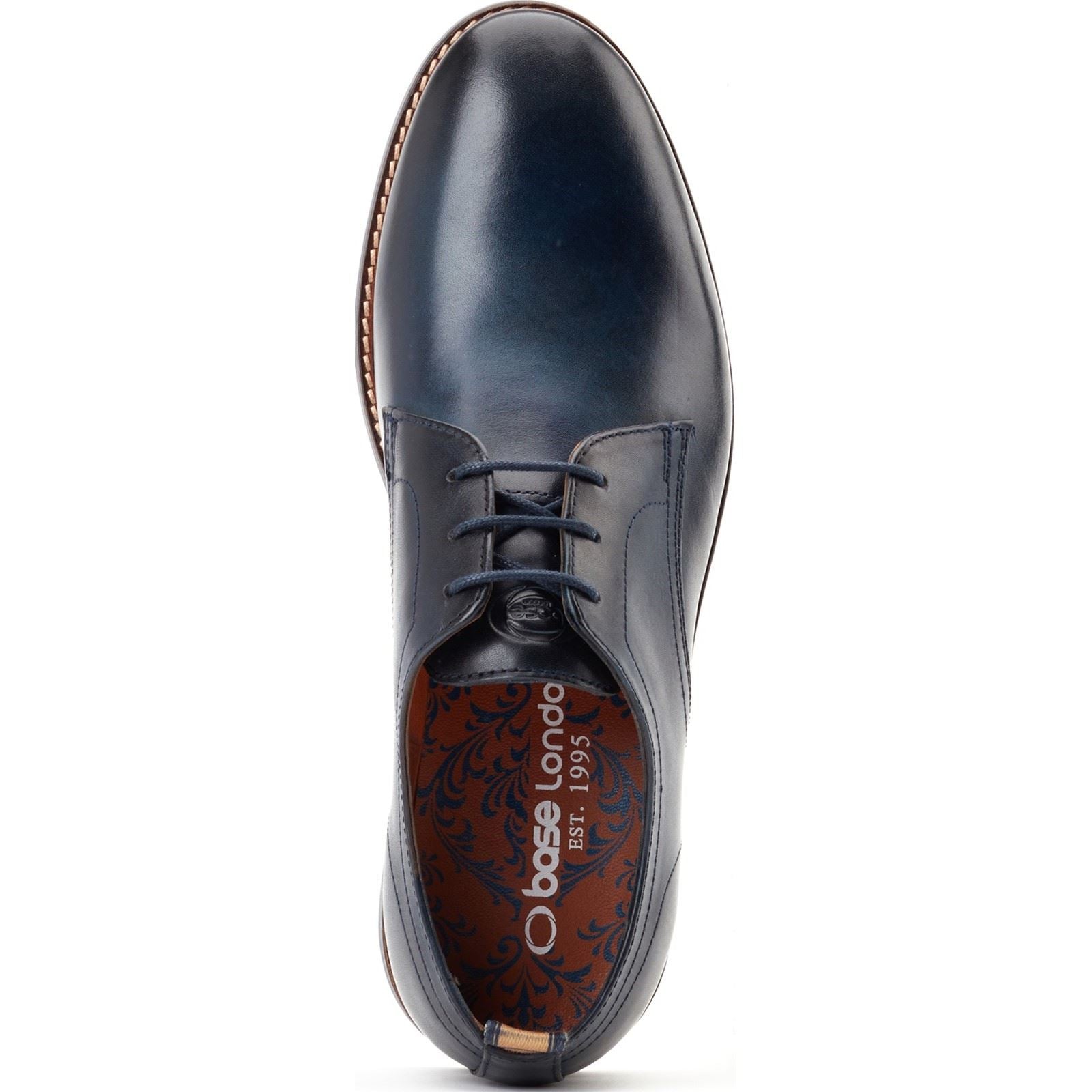 Base London Roly Leather Men's Navy Lace-Up Shoes