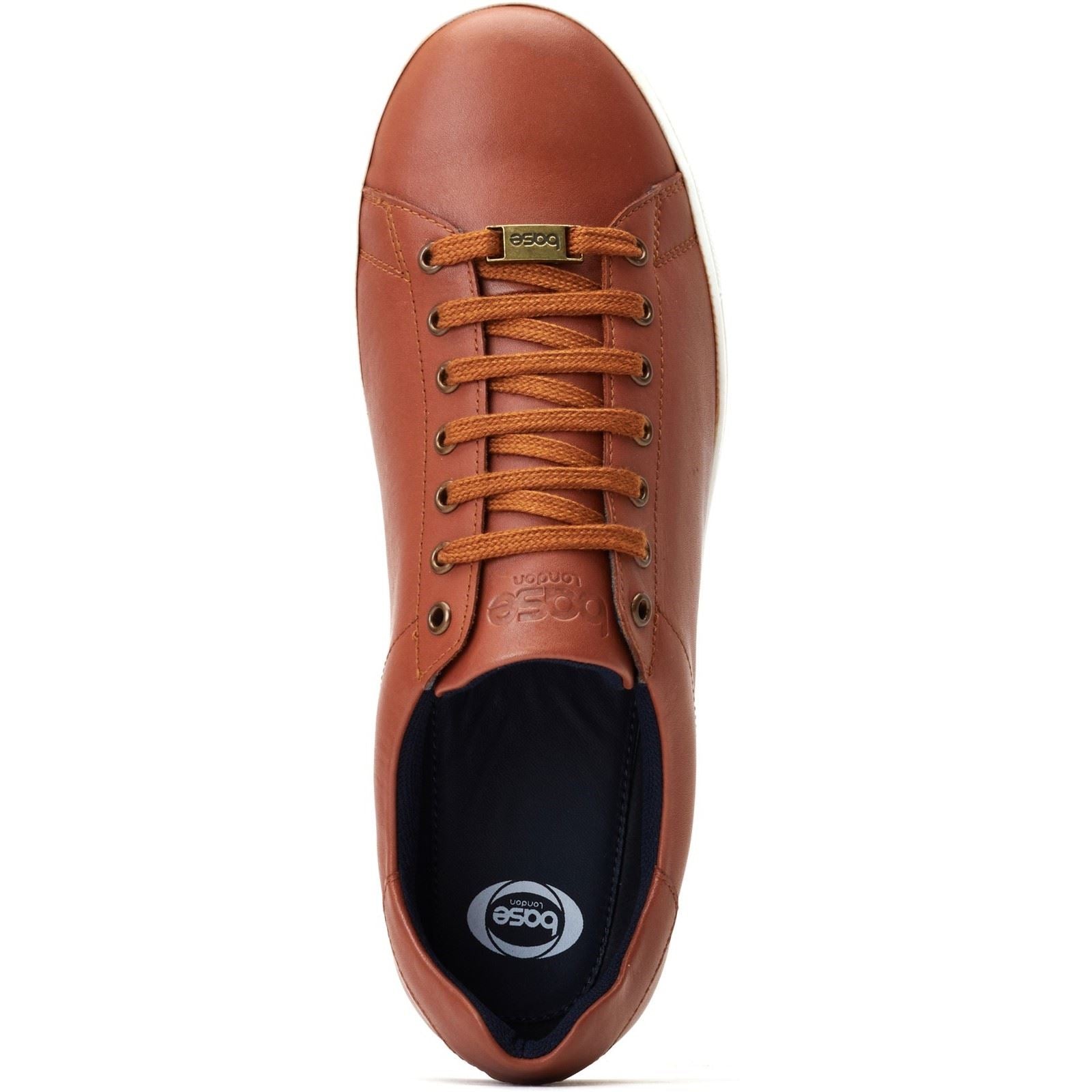 Base London Tucker Leather Men's Burnt Tan Sneakers