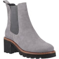 Hush Puppies Gaia Leather Women's Grey Heeled Chelsea Boots