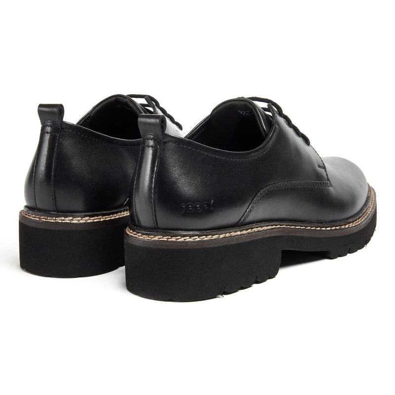 Pod Kris Leather Women's Black Derby Shoes