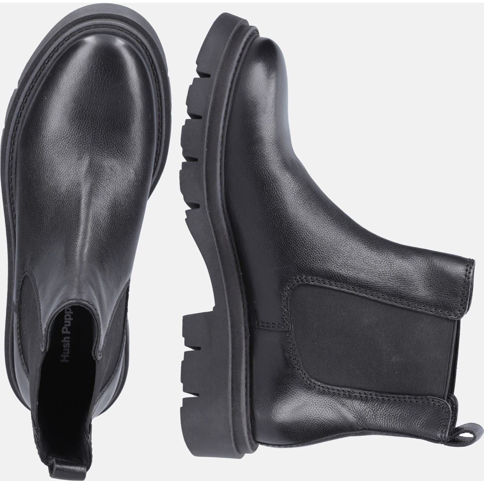 Hush Puppies Raya Chelsea Leather Women's Black Boots