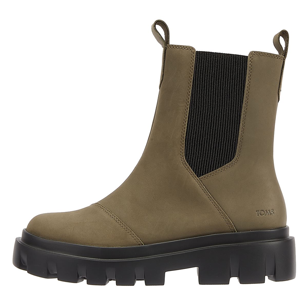 TOMS Rowan Leather Women's Olive Boots