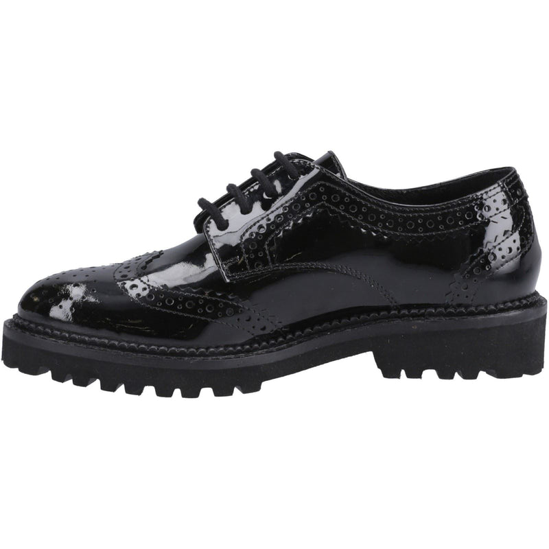 Hush Puppies Gabi Lace Up Leather Girls's Black Brogues