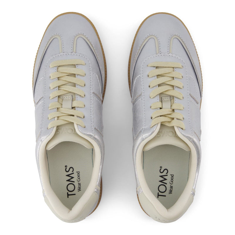 TOMS Collins Leather Women's Silver Sneakers