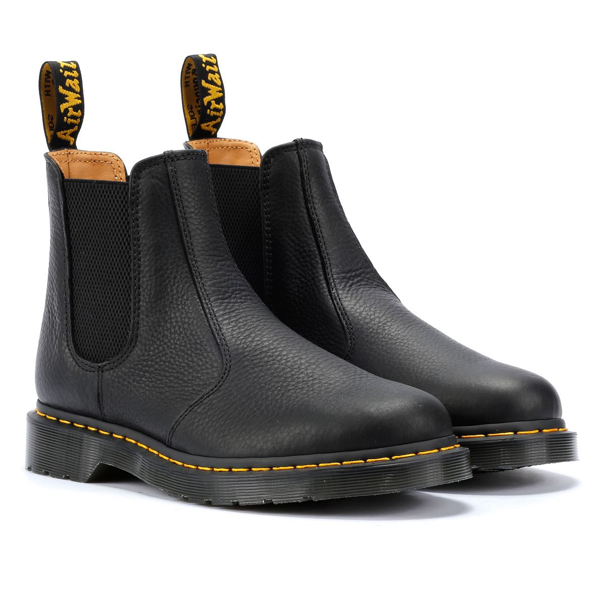 Doc Marten 2976 M9/W10 Black Leather Chelsea Boots with Pull Tab - Men Dr. Martens Chelsea Black Boots for Men for Sale | Shop New  main image 3