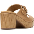 Hush Puppies Poppy Leather Women's Tan Sandals