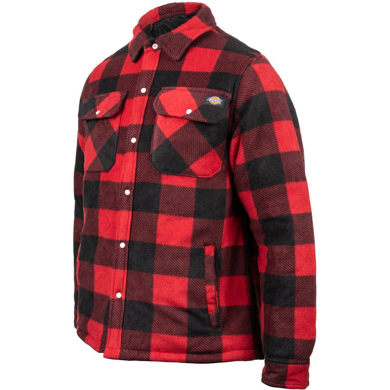 Dickies Portland Synthetic Men's Red Casual Shirt