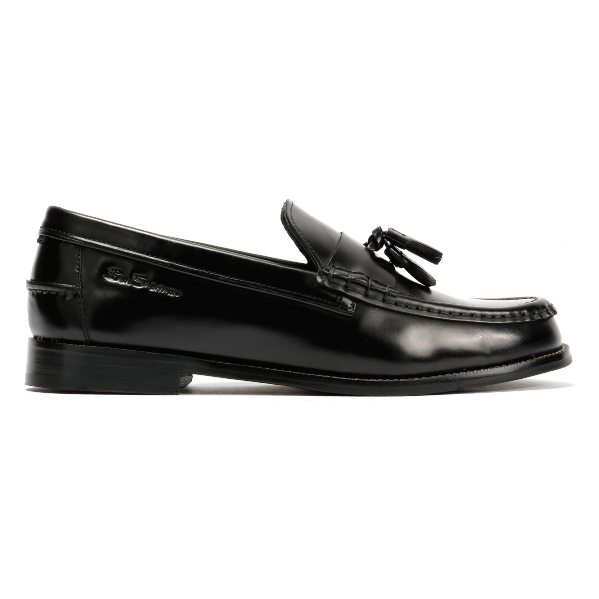Ben Sherman Sid Brush Off Leather Men's Black Tassel Loafers
