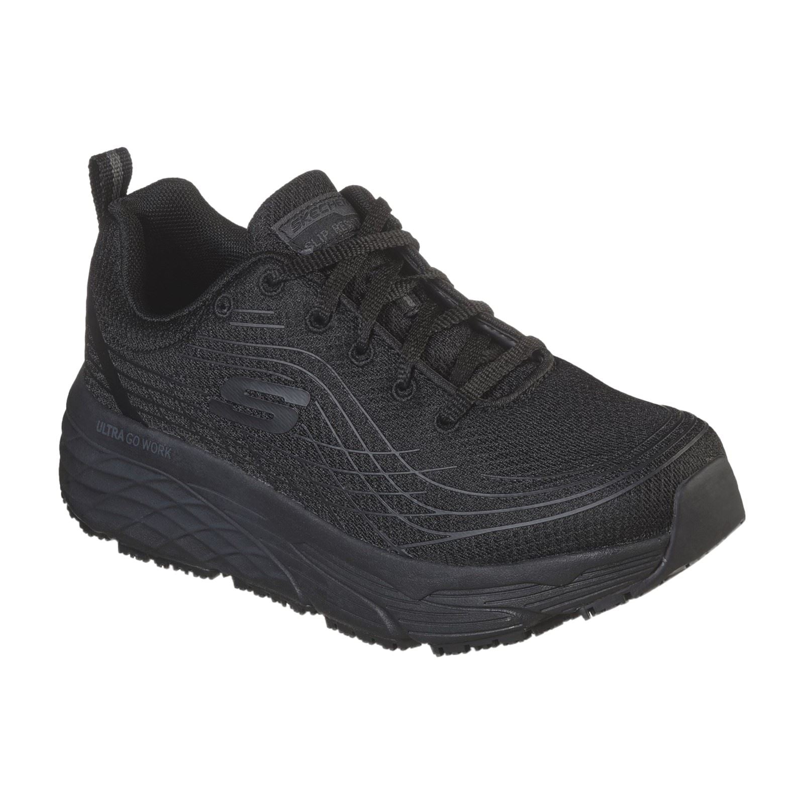 Skechers Workwear Max Cushioning Elite Sr Textile Women's Black Safety Sneakers