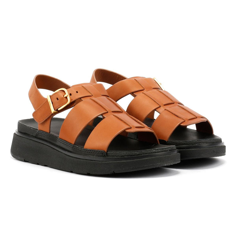 FitFlop GEN-FF Fisherman Leather Women's Deep Tan Sandals