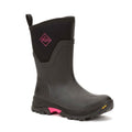 Muck Boots Arctic Ice Mid AGAT Rubber Black/Hot Pink Wellington Boots
