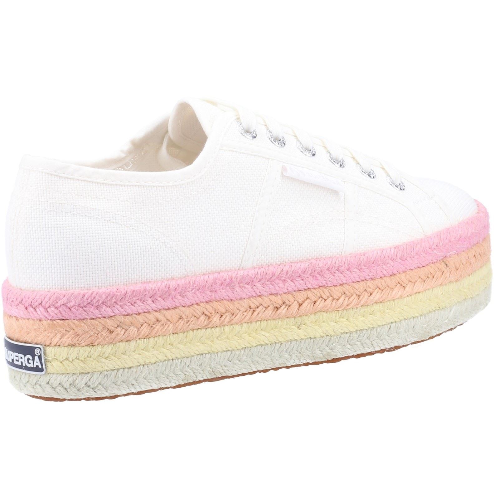 Superga 2790 Multicolor Rope 100% Cotton Women's White/Candy Multicolour Sneakers