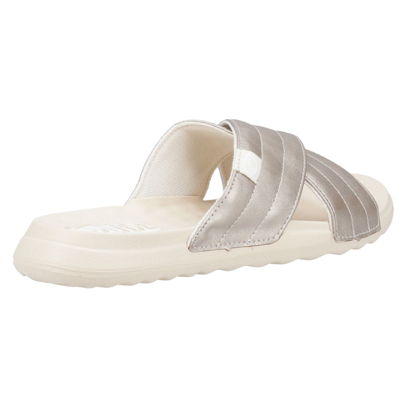 HEYDUDE Christi Slide Distressed Synthetic Women's Metallic Sandals