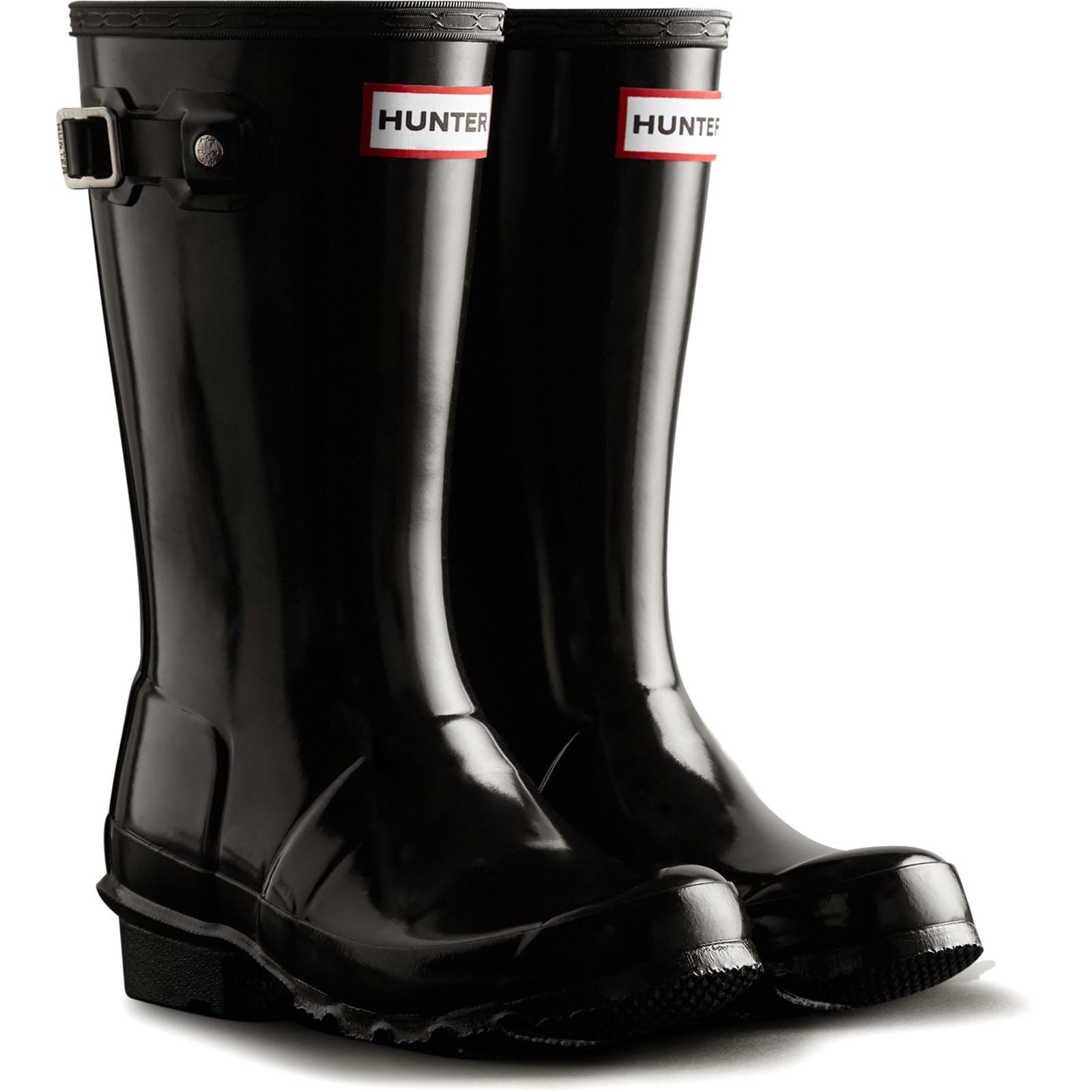 Hunter Junior Originals Gloss Boot Rubber Kid's Black Wellington Boots