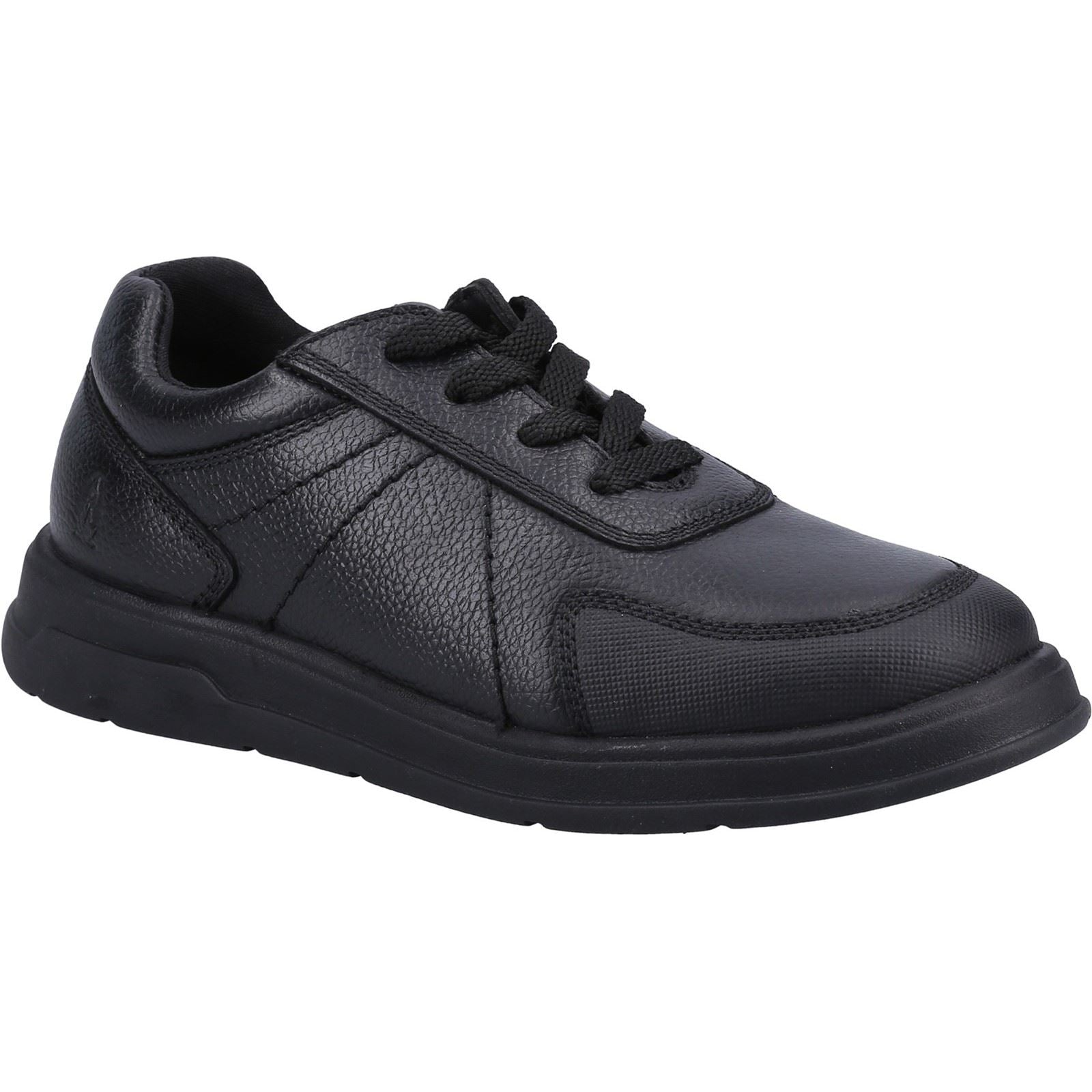 Hush Puppies Robert SNR Leather Boys's Black Lace-Up Shoes
