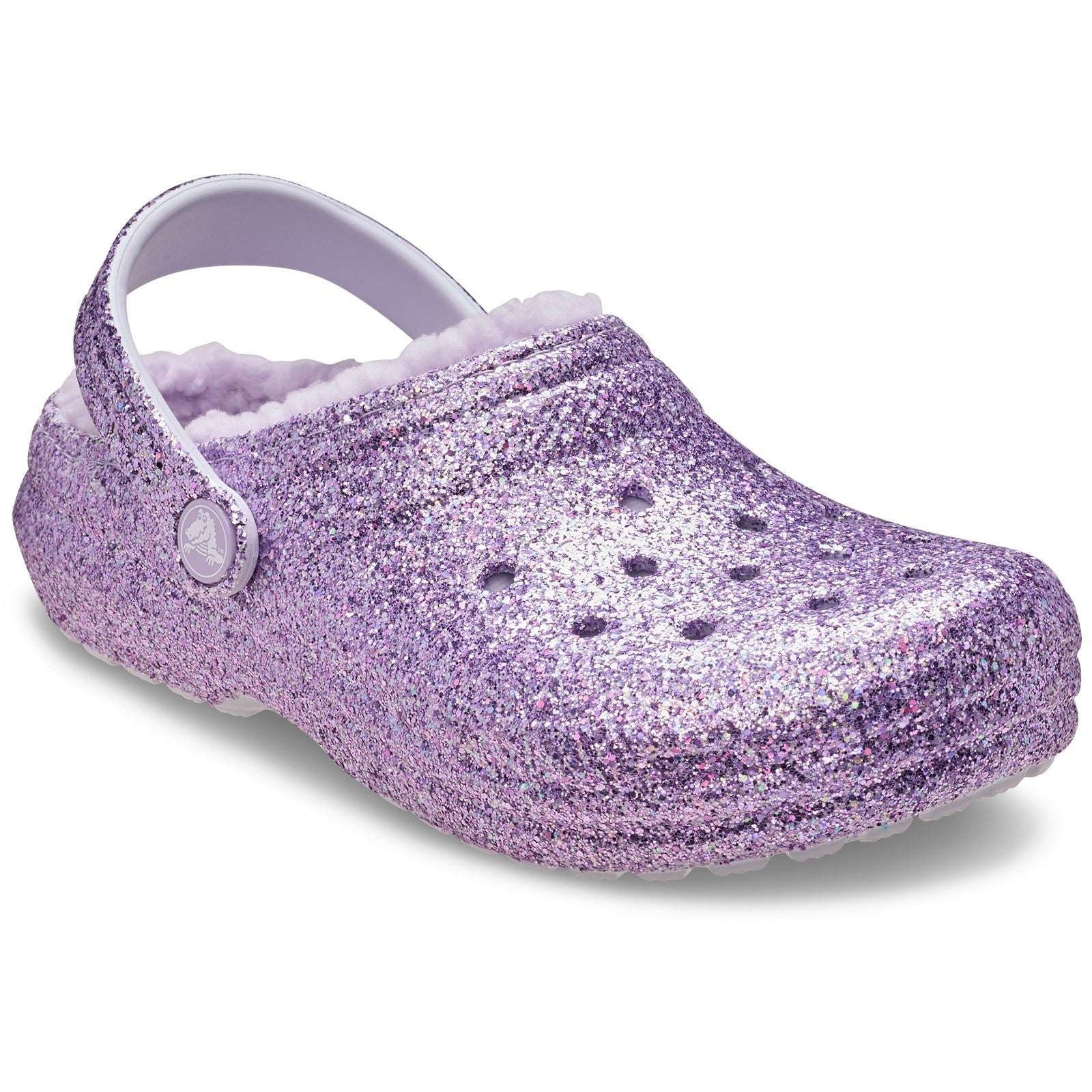 Crocs Classic Lined Clog Thermoplastic Kid's Purple Moon Clogs