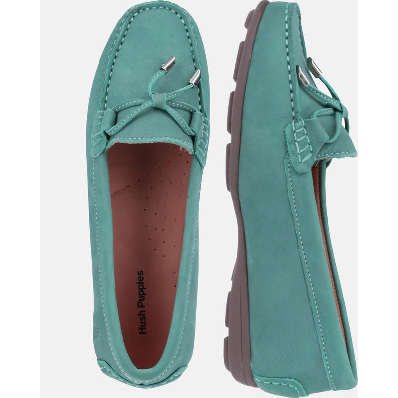 Hush Puppies Maggie Leather Women's Sky Blue Loafers