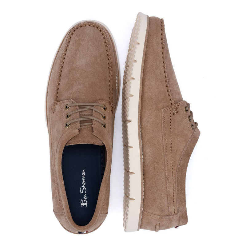 Ben Sherman Soho Suede Men's Stone Lace-Up Shoes