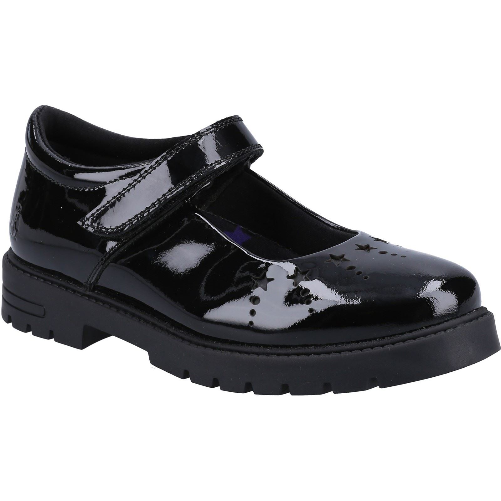 Hush Puppies Sabrina Patent JNR Leather Girls's Black Shoes