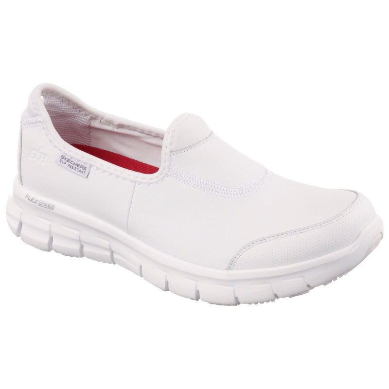 Skechers Workwear Sure Track Leather Women's White Sneakers