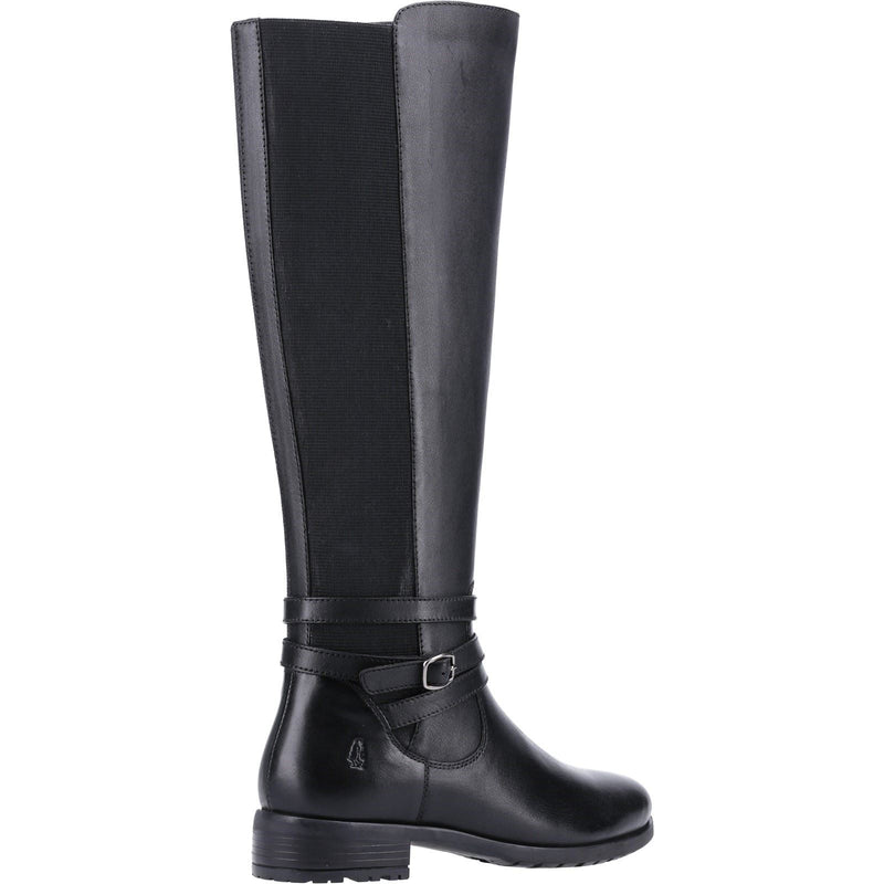 Hush Puppies Vanessa Leather Women's Black Heeled Knee High Boots