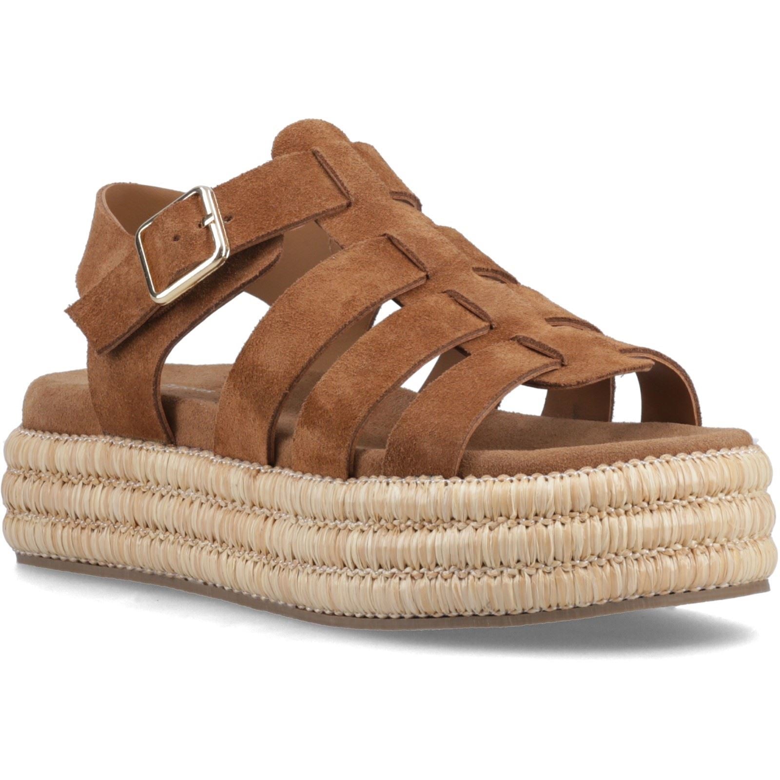Hush Puppies Rosetta Gladiator Leather Women's Tan Sandals