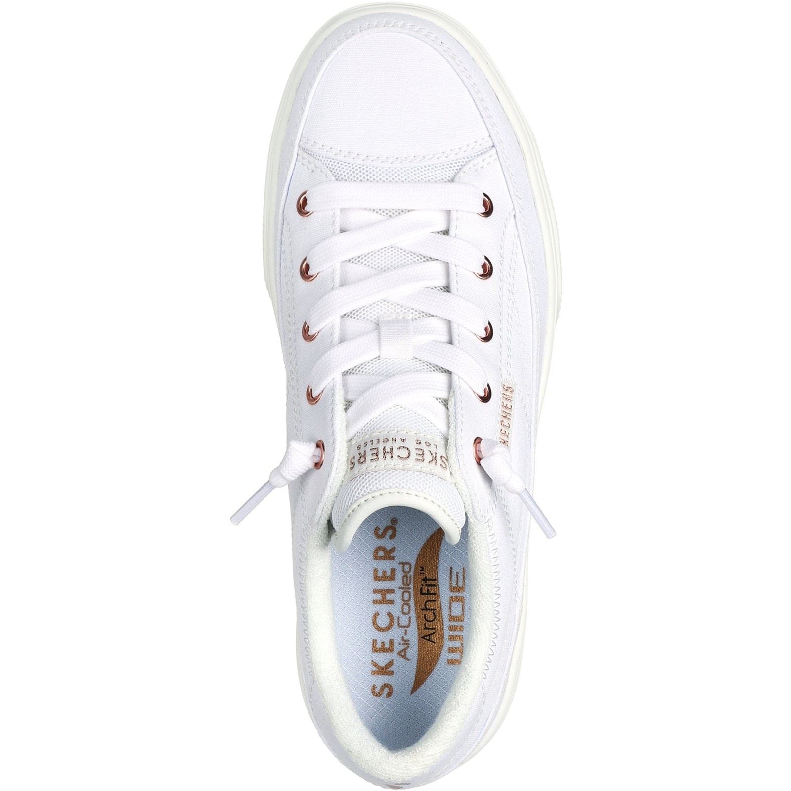 Skechers Arch Fit Arcade - Meet Ya There Textile Women's White Sneakers