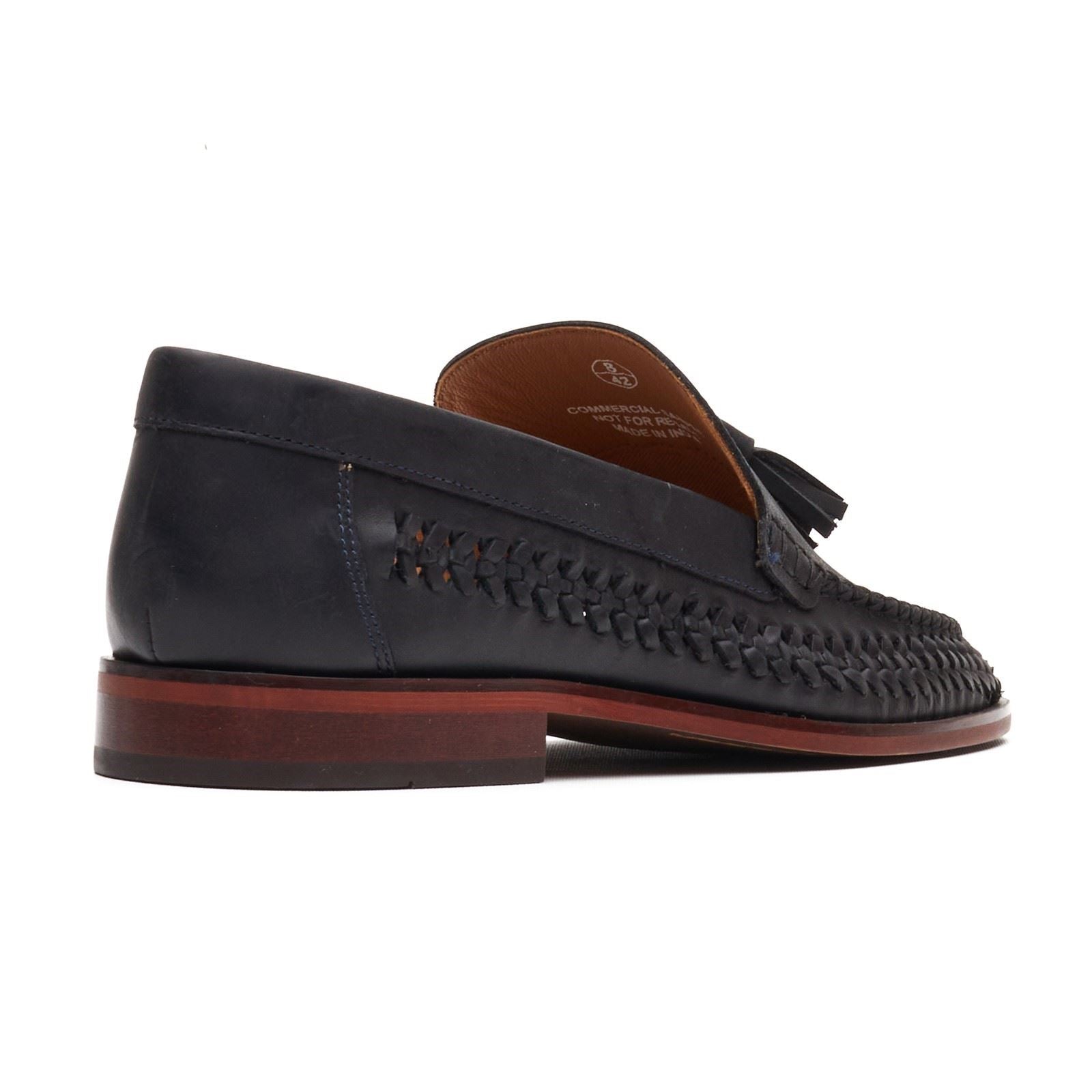 Base London Bracken Leather Men's Navy Loafers