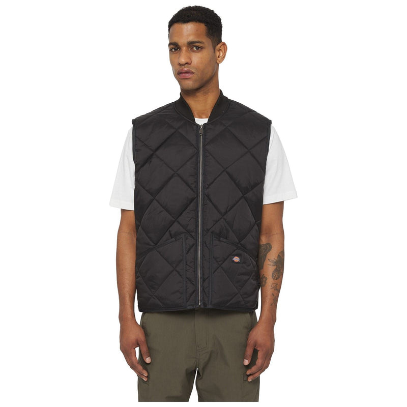 Dickies Diamond Quilted Vest Men's Black Gilets