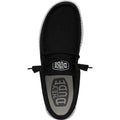 HEYDUDE Wally Slub Rayon Men's Black Boat Shoes