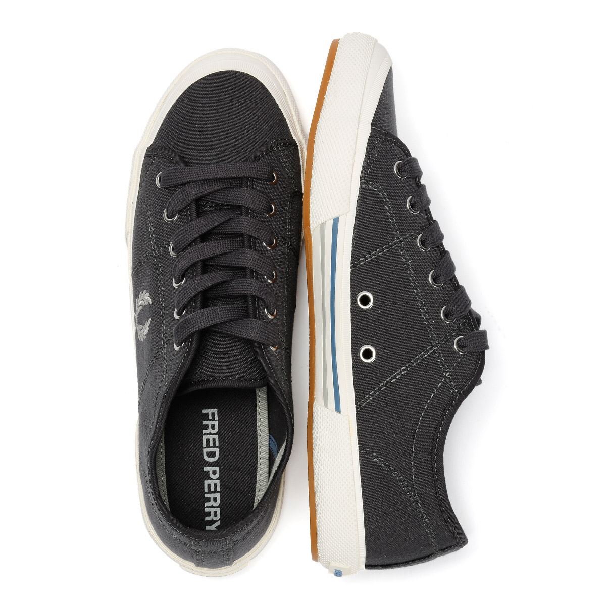 Fred Perry B708 Vintage Tennis Canvas Men's Anchor Gray Sneakers